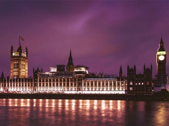 Parliament Palace of Westminster at night