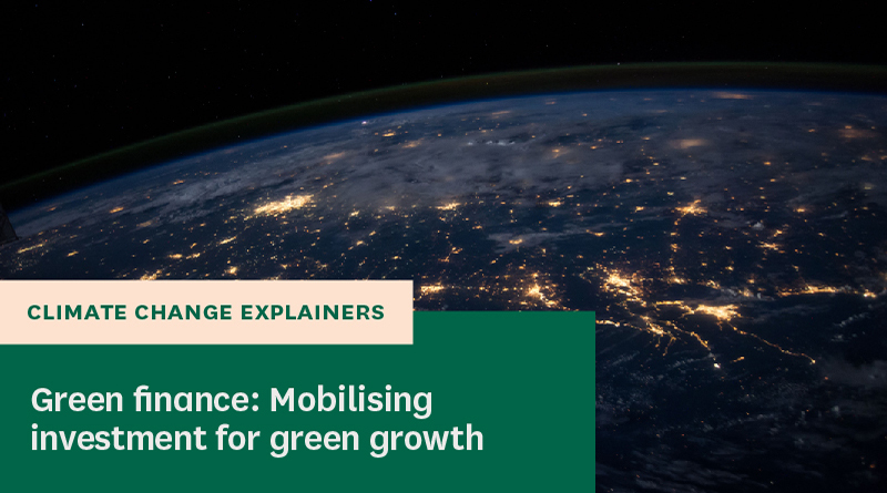 Green finance: Mobilising investment for green growth 
